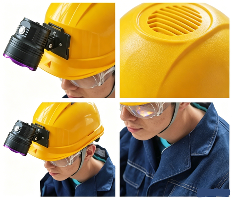 DG-90H Mũ bảo hiểm cầm tay đèn pin tia cực tím góc điều chỉnh sử dụng hai lần cầm tay & đầu gắn đèn thử nghiệm tia cực tím công nghiệp