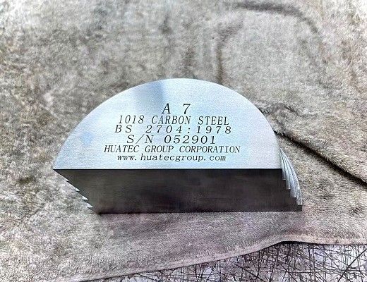 A7 Block hiệu chuẩn 74mm bán kính 75mm dày BS2704:1978 Carbon Steel Ultrasonic Test Block