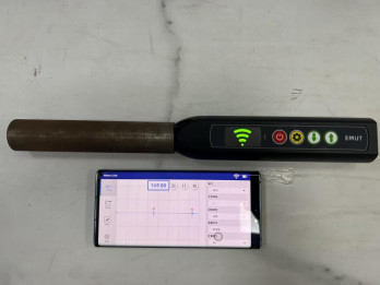 TG-14 + Máy tính bảng không tiếp xúc A Scan B Scan Điện từ siêu âm Thickness Gauge