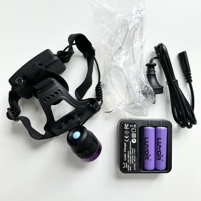 DG-3101S Mũ UV-A di động Đèn đen 90 ° Đặt đầu điều chỉnh NDT Phương pháp phát hiện rò rỉ huỳnh quang đèn đầu cực tím