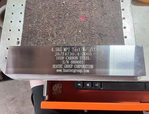 4.5KG MPI trọng lượng thử nghiệm 45N kiểm tra hạt từ lực nâng thử nghiệm khối 1018 thép cacbon