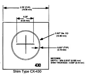 CX-430 MPI Artificial Defect Test Piece with Circle & Cross Defects