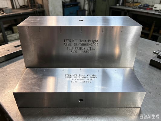177N MPI Trọng lượng thử nghiệm 1018 Carbon Steel Magnetic Particle Inspection Calibration Block Comply ASME JB/T6066-2005 DC Magnetic Yoke Lifting Force Test Sample