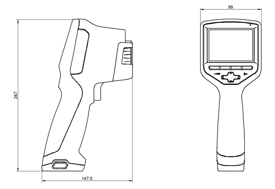 HIR-7R series Handheld Thermal Imager 640*480 Độ phân giải 17μm Pixel Auto Focus Camera nhiệt hồng ngoại công nghiệp